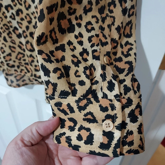 On 34th Created for Macy's Leopard Print Button-Front Crepe Shirt in Size 3X - Picture 11 of 14